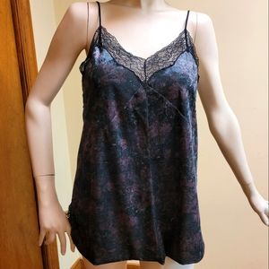 Zara Velvet and Lace Camisole, Size Medium
